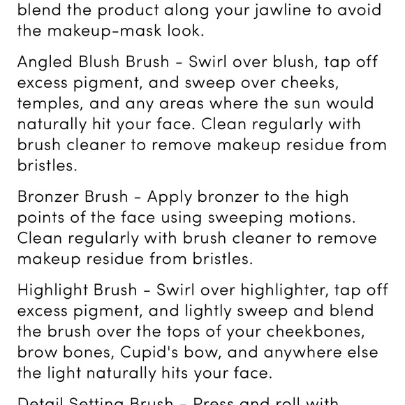 Jazmine Beauty- Complexion Perfection 5pc. Makeup Brush Set - Picture 5 of 5